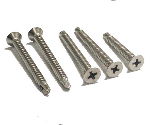 Дат баспас болоттон жасалган Countersunk башчысы Self Бургулоо Screw