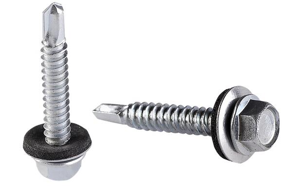 EPDM ဖြင့် သွပ်ပြားပြား Hex ဦးခေါင်း Self Drilling Screw