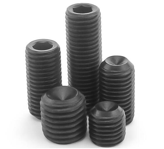 I-ASTM Amandla Aphakeme Amnyama E-Oxide Hex Socket Cup Setha I-Grub Screw 1/2×1/2